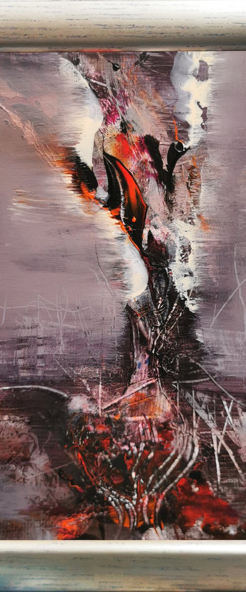 Framed fascinating abstract still life 30.07.2022 on cardboard offer KLOSKA by Kloska Ovidiu
