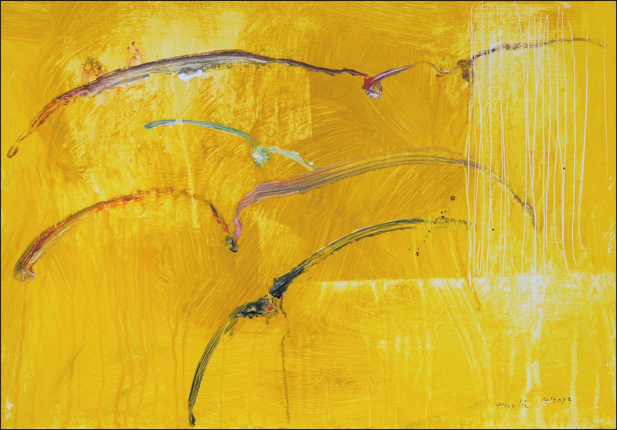 Animal Acrylic Painting By Jiri Havlik, 20 X 14, Birds, Original Artwork