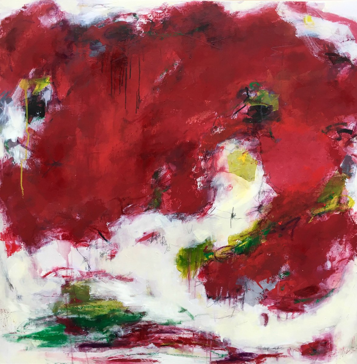 Binding with Briars - Large, contemporary painting by Angela Dierks