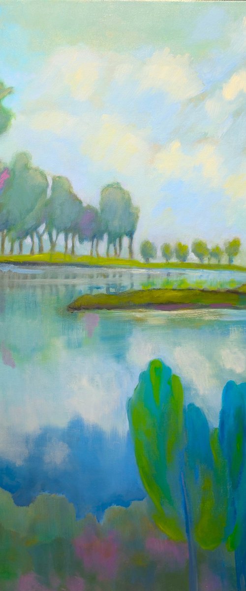 Blue Mood Reflection. by Veta  Barker