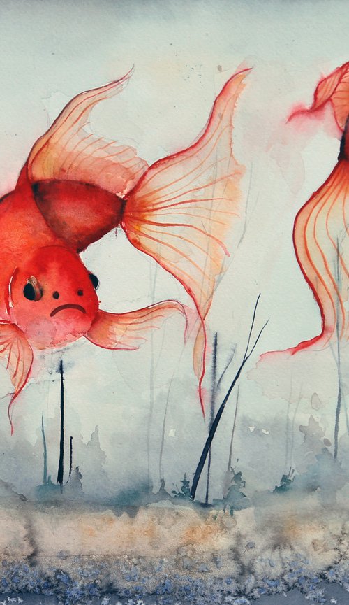 Red Fishes In The Fog by Evgenia Smirnova