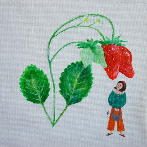 Woman With Strawberries by Victoria Lucy Williams