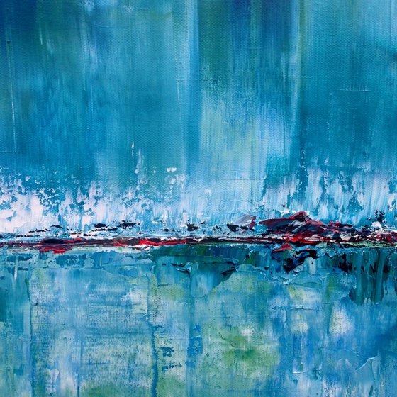 Semi Abstract Landscape - Turquoise Sea