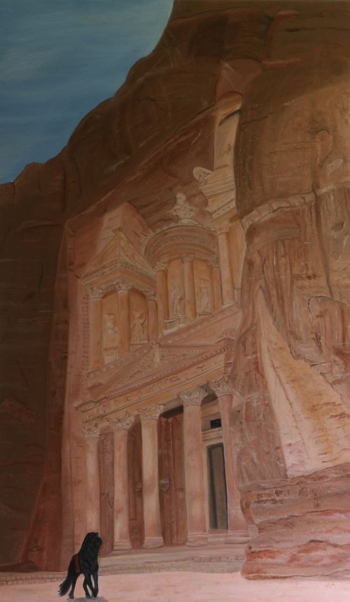 Petra- message from the past, 60x100 cm by Ildiko Mecseri