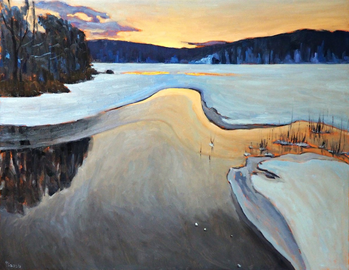 Winter Landscape By Yuanyuan Liu, 35 X 28, Artwork For Sale On Artfinder