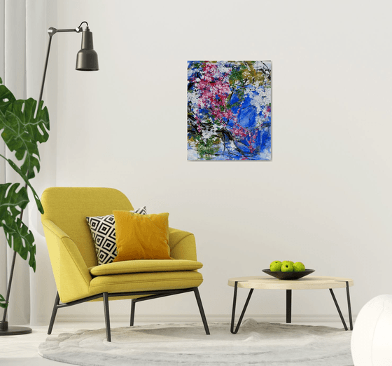 Wisteria with blue