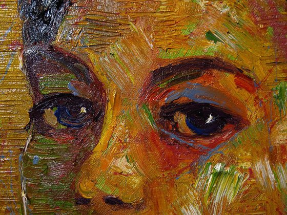 UNTITLED x1200 - Original oil painting female expressionism portrait