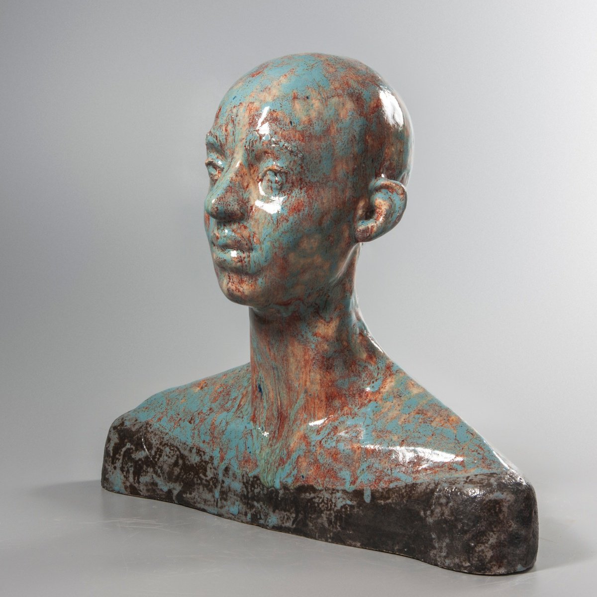 Urban And Pop Portrait Clay Sculpture By Nadiia Otriazha, 15 X 13", Bust_09, Original Artwork