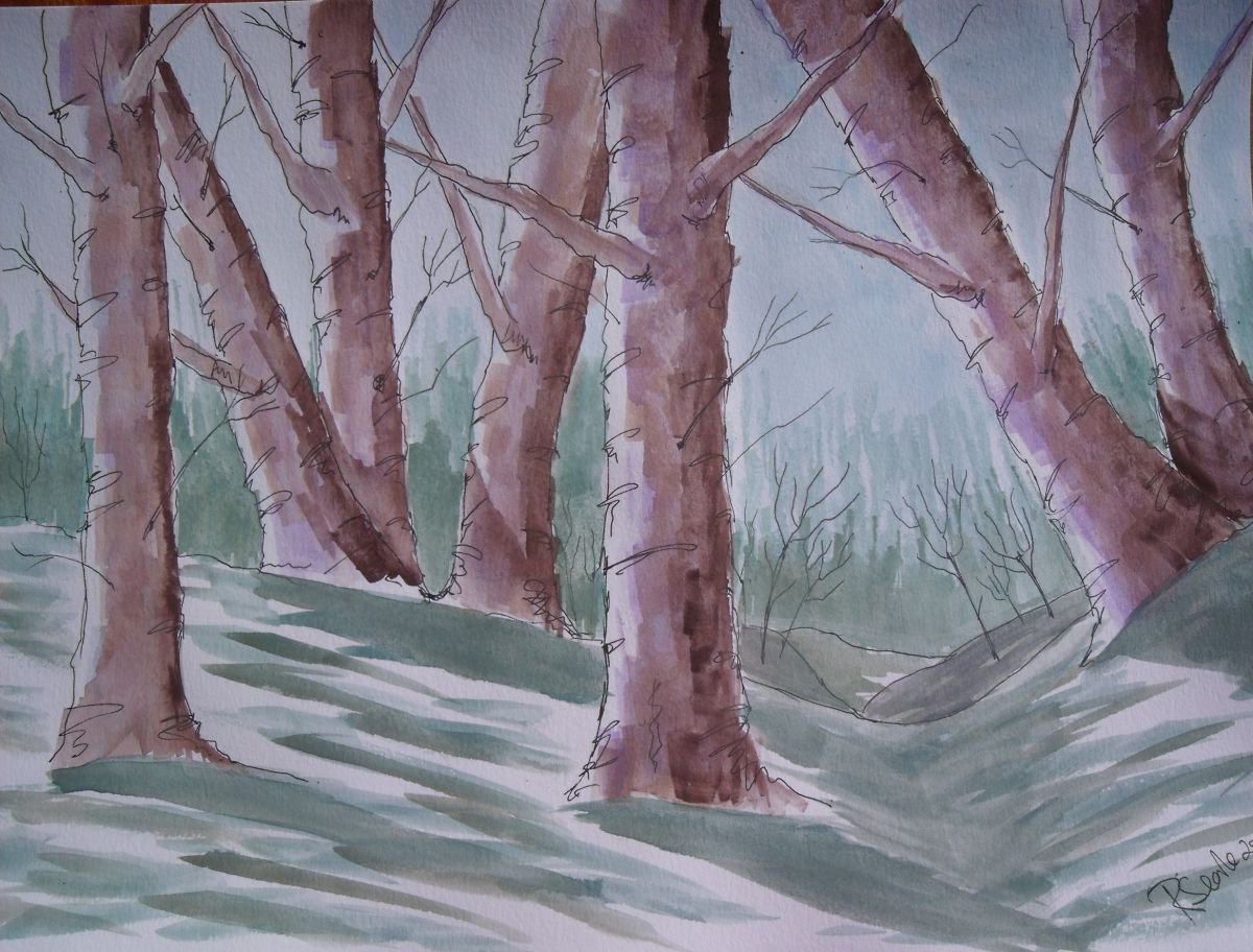 Woodland scene by Ruth Searle