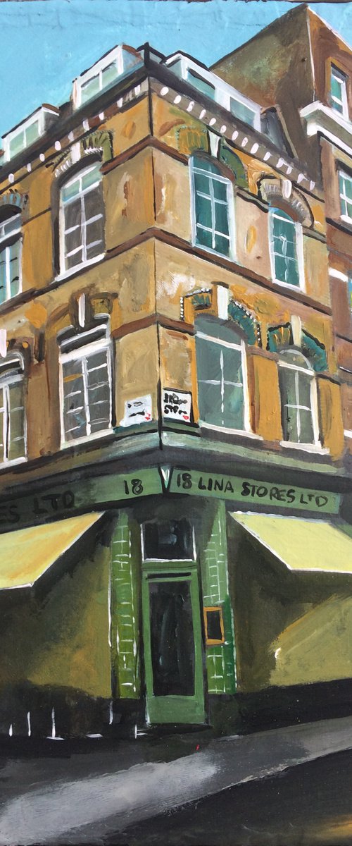 Sunday Morning At The Corner Of Brewer Street, London by Andrew  Reid Wildman