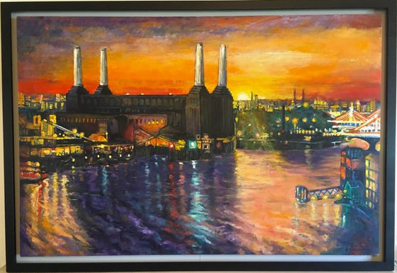 Battersea Power Station Sunsetting