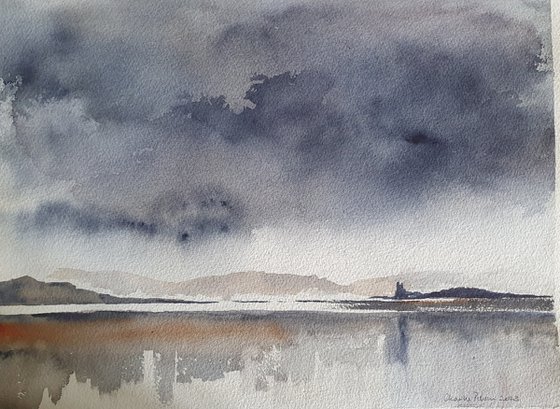 Castle , Loch and Sky