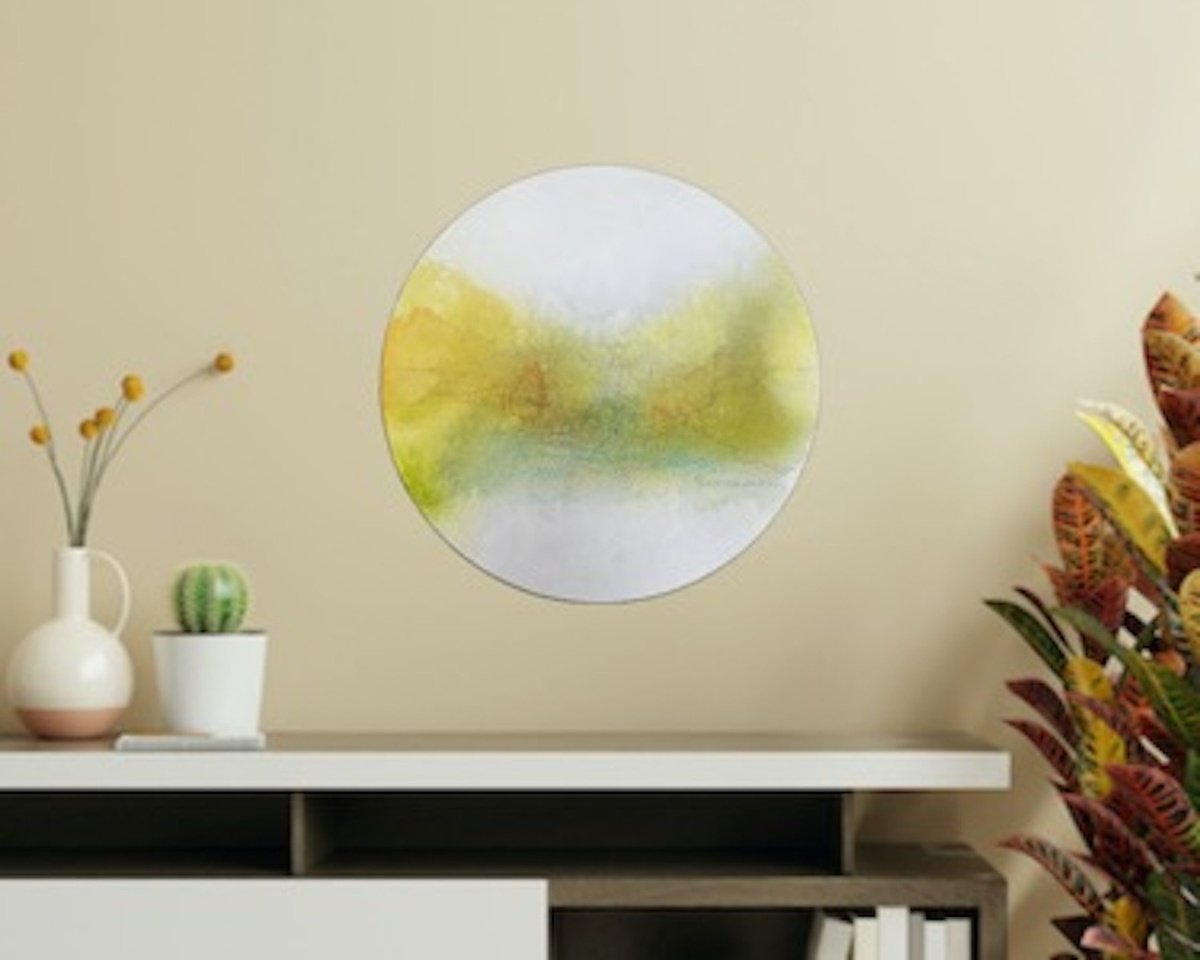 Expressive Landscape Acrylic Painting By Kirsten Schankweiler, 10 X 10", Circle Of Nature No. 8, Original Artwork