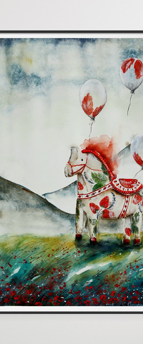 Dala Horse by Evgenia Smirnova