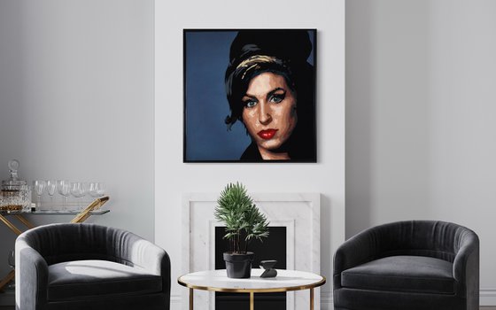 Amy Winehouse framed painting