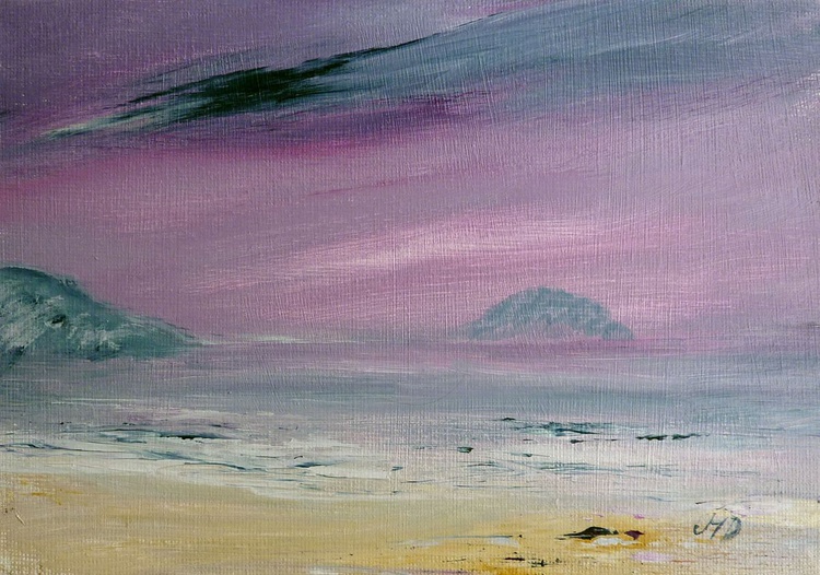 Sundown On Ailsa Craig By Margaret Denholm Artfinder