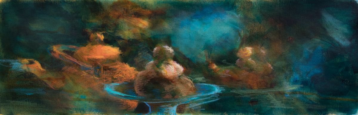 Impressionistic Painting , My Orange Teapot With Cupcakes By Fabienne Monestier, 25 X 8, Artwork For Sale On Artfinder