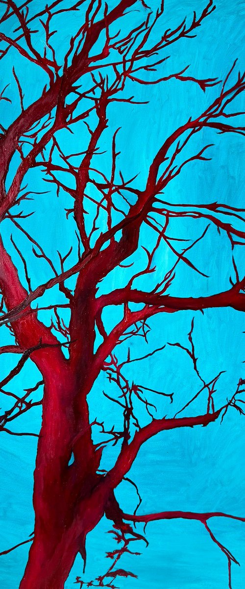 Red Tree by Anastasiia Novitskaya
