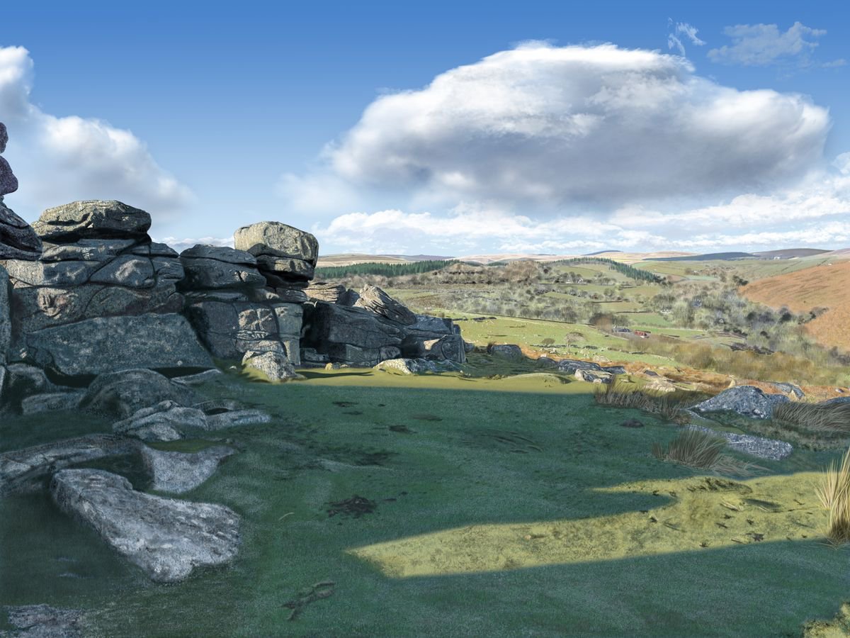 A View from Combestone Tor by Nigel Follett