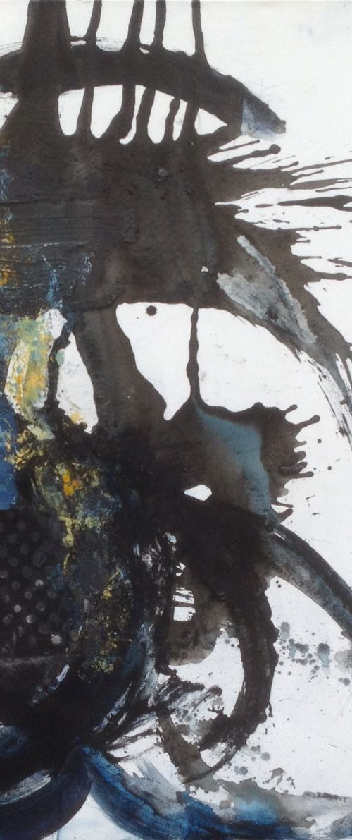 Abstract acrylic 100x100 by Sylvie Dodin