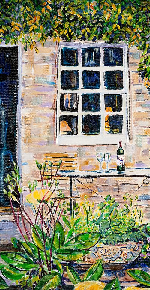 WINE O'CLOCK IN THE ROSE GARDEN by Diana Aungier-Rose