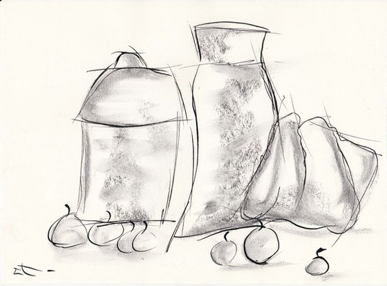 Still life sketching