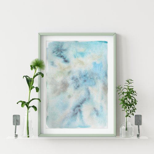 Fresh blue palette abstract artwork by Liliya Rodnikova