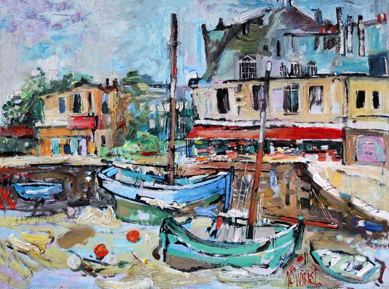 Boats in Auray. Brittany.