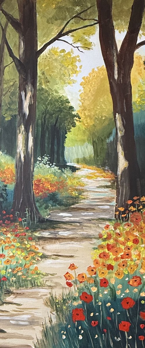 Woodland Poppies by Aisha Haider