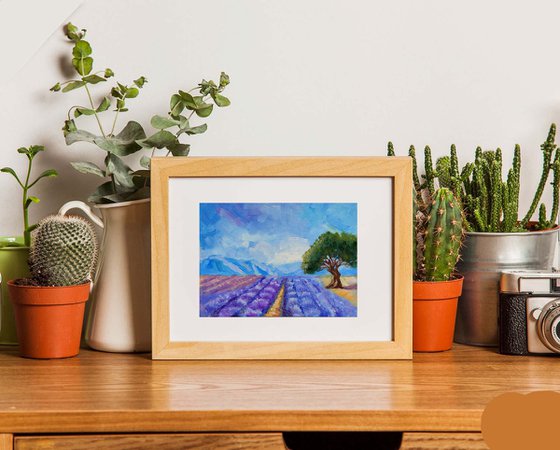 Lavender Field painting