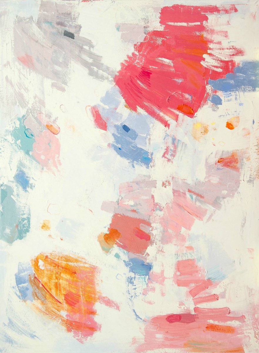 Abstract Acrylic Painting By Susana Sancho Beltran, 38 X 51", Abstraction 2., Original Artwork