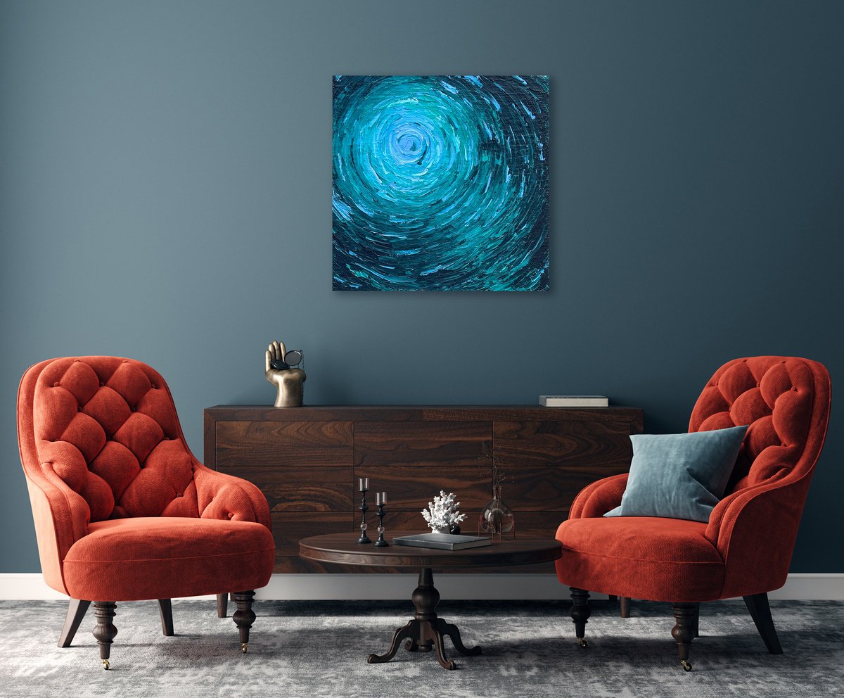 Abstract Acrylic Painting By Lyra Morgan, 28 X 28", Precious, Original Artwork