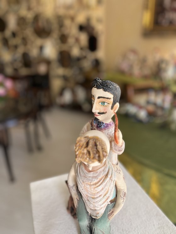 In the barbershop or waiting for the ear.