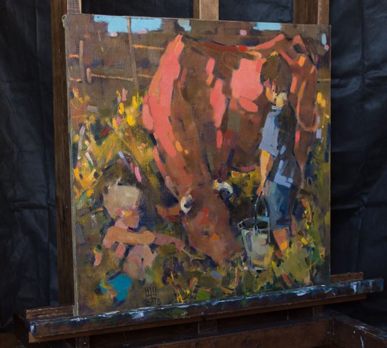 In the village. 2014. oil on canvas. 75х75cm.