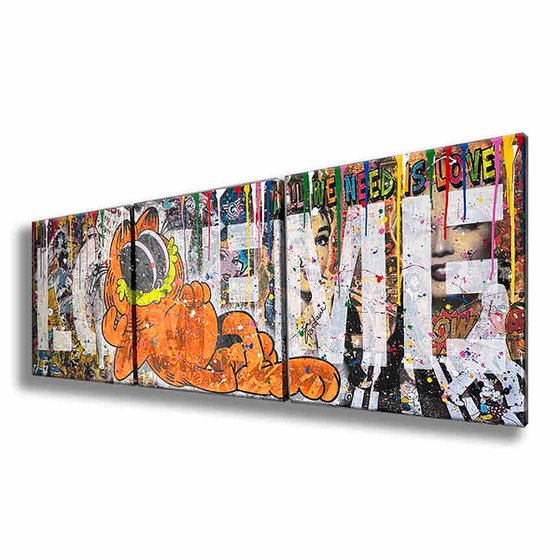 Love me – Original Triptych Painting