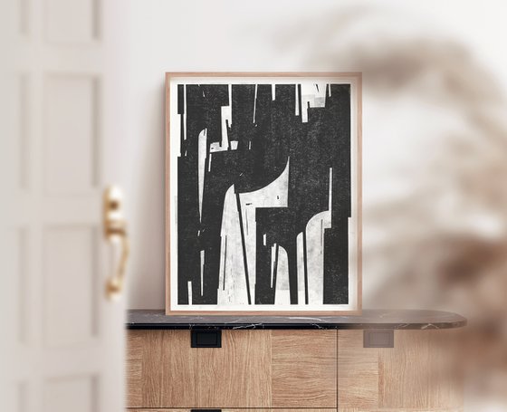Abstract Venice ⋅ Original linocut print