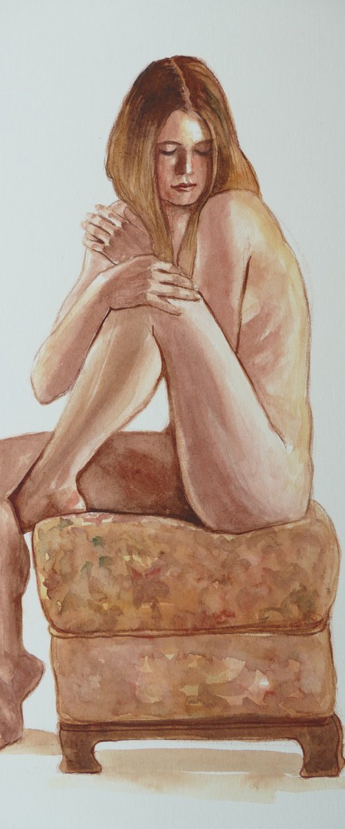 Seated female nude by Rory O’Neill
