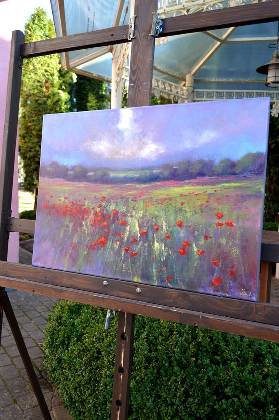 Landscape with poppy field