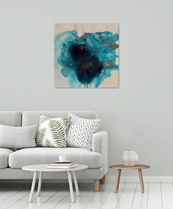 Water in Turqouise and gold