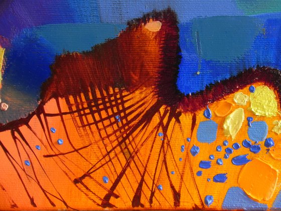 "Shimmering the Bay II" Original painting Oil on canvas Abstract Landscape