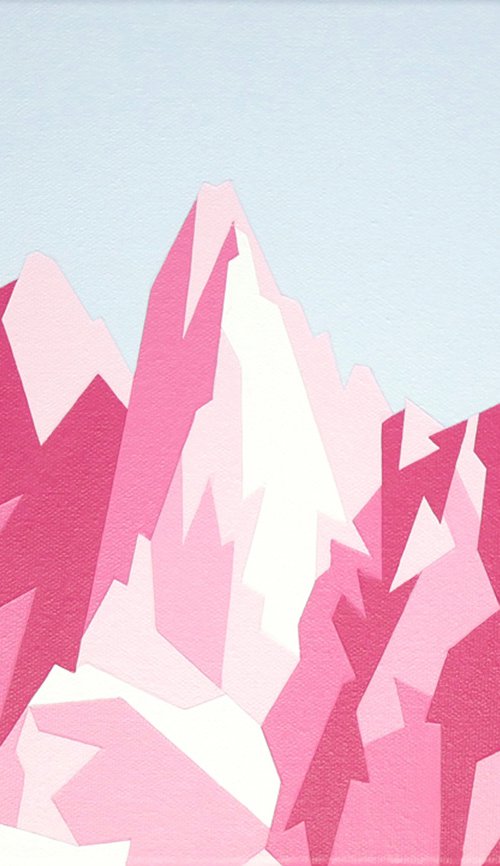 Aiguille du Dru mountain artwork by Zoe  Hattersley