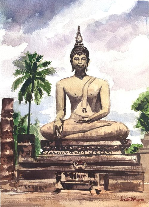 Buddha of Sukothai - Thailand by Joseph Peter D'silva