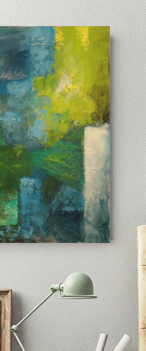 "Deep Breathe". Original abstract painting. by Rumen Spasov
