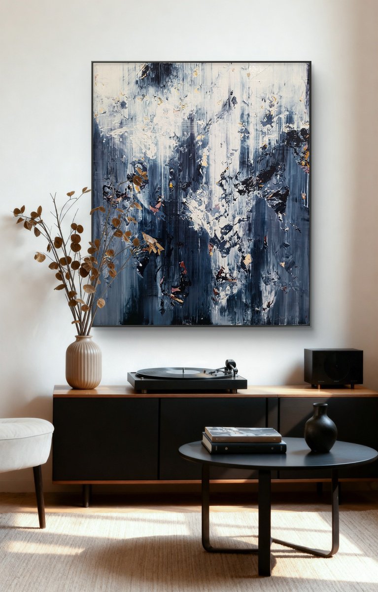 Abstract Acrylic Painting By Alex Senchenko, 39 X 47, Abstract 2567, Original Artwork