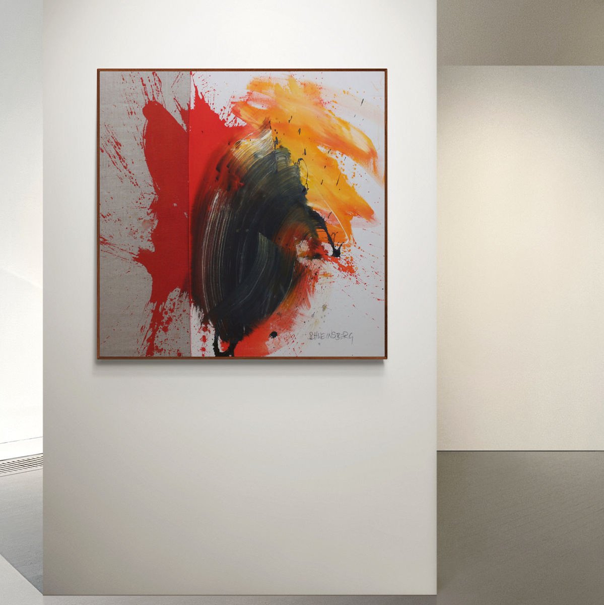 Expressive Abstract Painting By Daniela Schweinsberg, 39 X 39, Urknall, Original Artwork