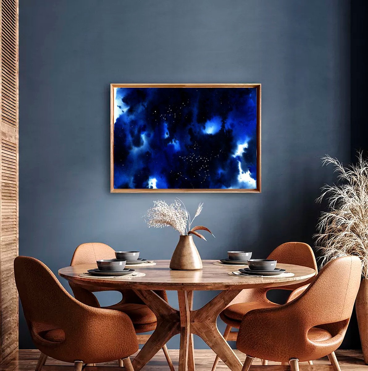 Abstract Painting By Ksenia Selianko, 27 X 19", "Freedom. Depth Of Space", Original Artwork