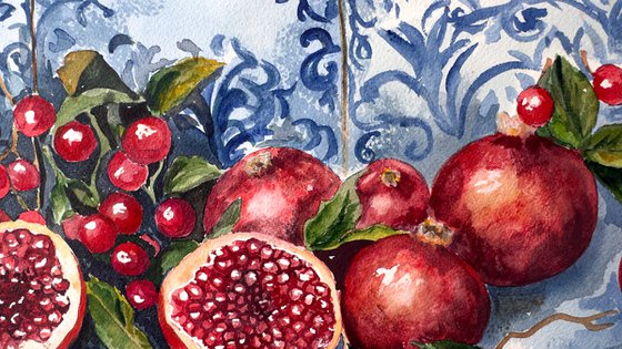 Portuguese Harvest – Ruby Pomegranates