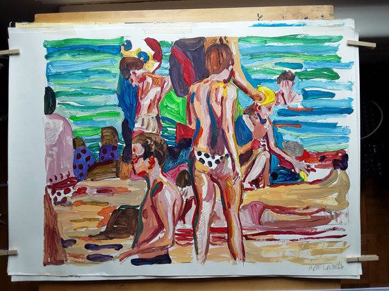 Beach crowd