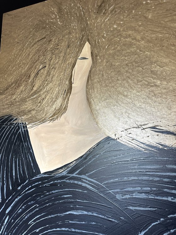 "Doree " - Gold Figurative Portrait