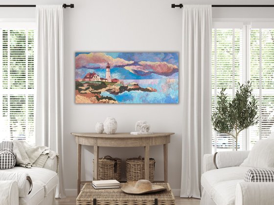 Landscape Painting, Impasto Modern Art